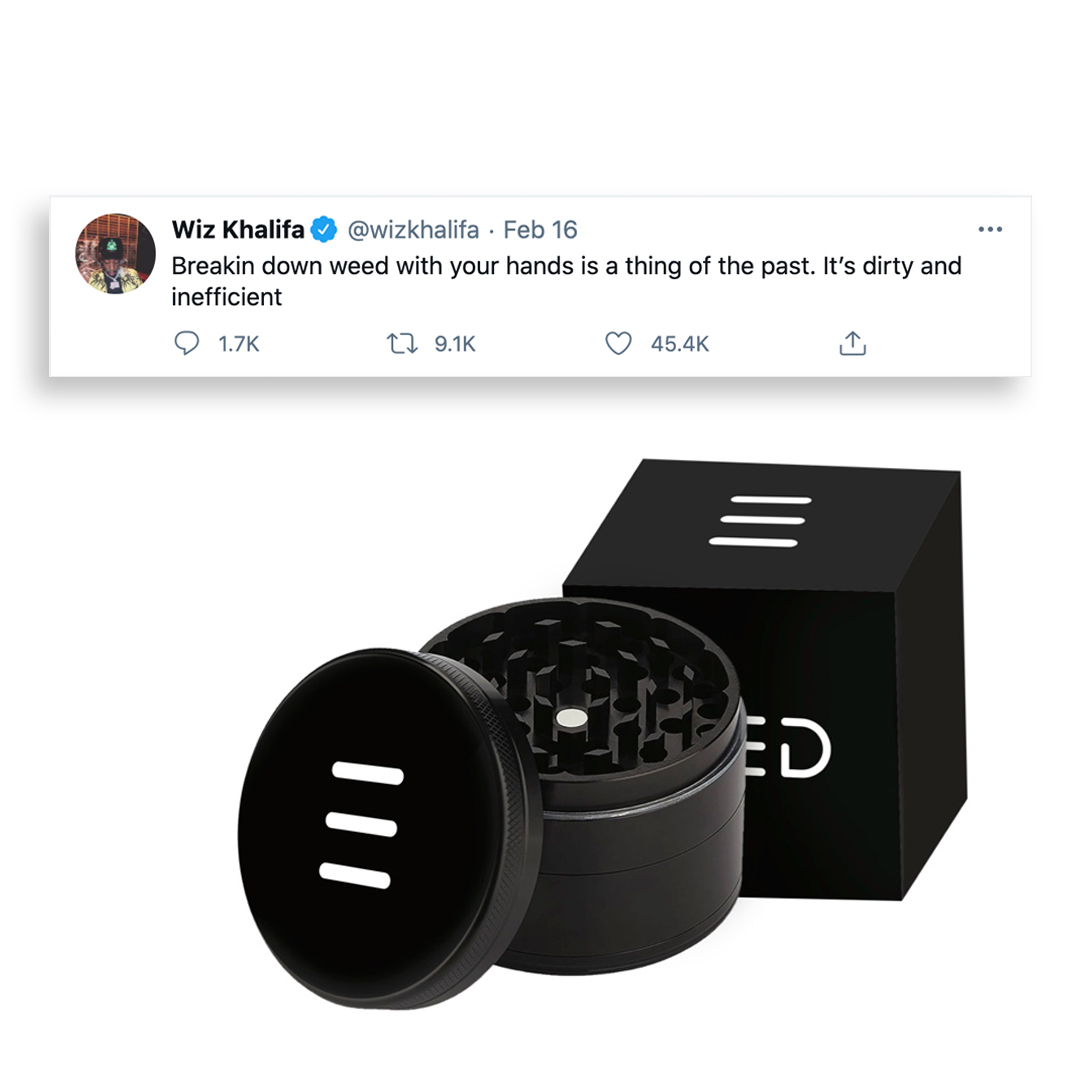 @wizkhalifa makes a good point.  Do you agree?We’re sending him a grinder...maybe a vape too.@seedyourhead