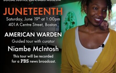 Join us on Saturday, June 19th, as we recognize Juneteenth with a guided tour of American Warden with curator Niambe McIntosh. This tour will be recorded for a PBS news broadcast and will be streamed on Instagram Live from our page! @corecannabismuseum @ms__tosh #corecannabismuseum #justiceforjawara #niambetosh #seed #seedyourhead #bostondispensary #bostonweed #bostoncannabis #bostonmarijuana #bostonsbestdispensary