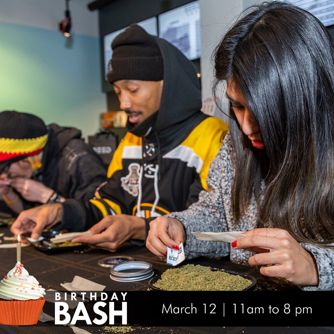 ʙɪʀᴛʜᴅᴀʏ ʙᴀꜱʜ
It’s party time! Join us for SEED’s 1st Birthday Bash and enjoy spliff rolling contests, giveaways, and live music all day long. Invite your friends to help us celebrate one year of legal cannabis sales!