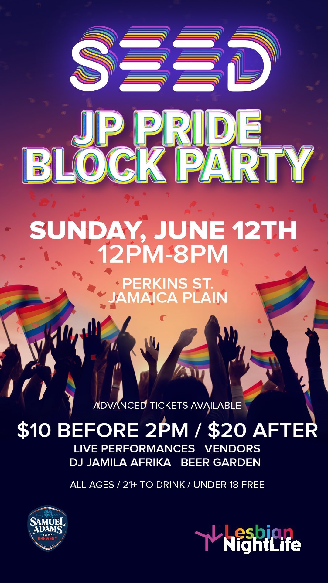 JP Pride Block Party is almost here
June 12TH at 12pm
Perkins St. Jamaica Plain
Link in Bio