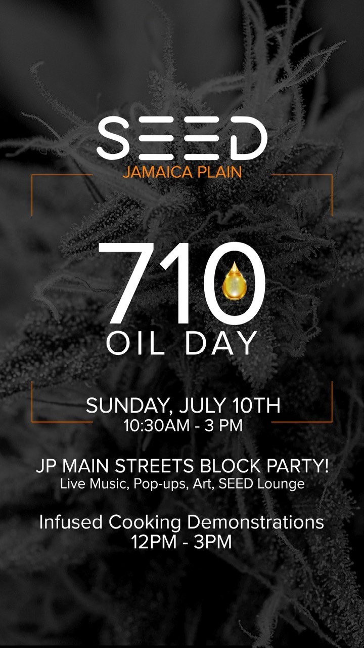 Jamaica Plain
JP MAIN STREETS BLOCK PARTY!Sunday July 10th
Food Demonstrations at 12pmLive Music, Pop-ups, Art, Infused Cooking Demonstrations, Seed Lounge and more!