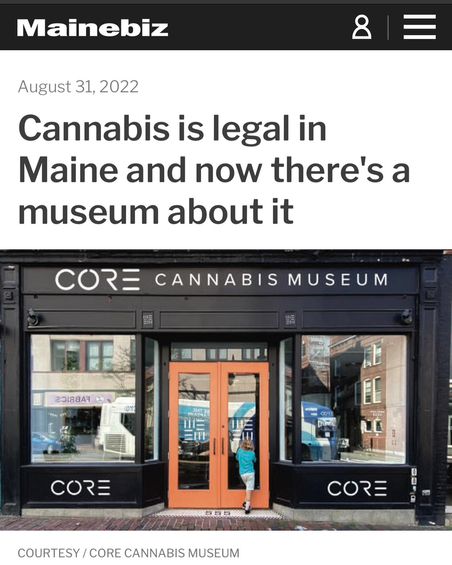 Cannabis is legal in Maine and now there's a museum about it… link in bio