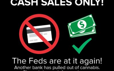 ATTENTION! CASH  SALES ONLY! Boston, MA Feds are at it again, another bank has pulled out of cannabis. Please bring cash for purchases. There is an ATM nearby if needed. Whole foods can do up to 100$ cash back. Sorry for the inconvenience, we will be ready for debit again ASAP!