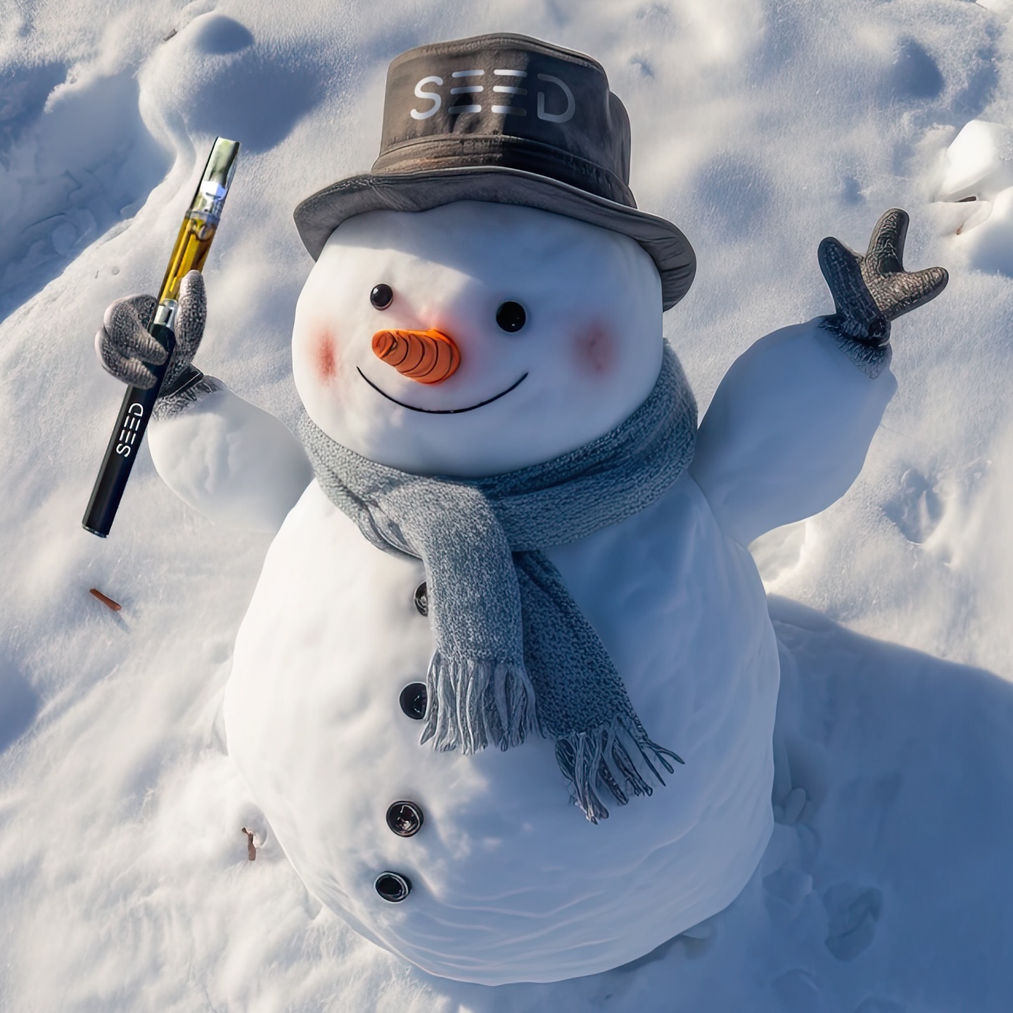 Our snowbud's into vapes!How are you enjoying the snow?Share your snowy day! ️