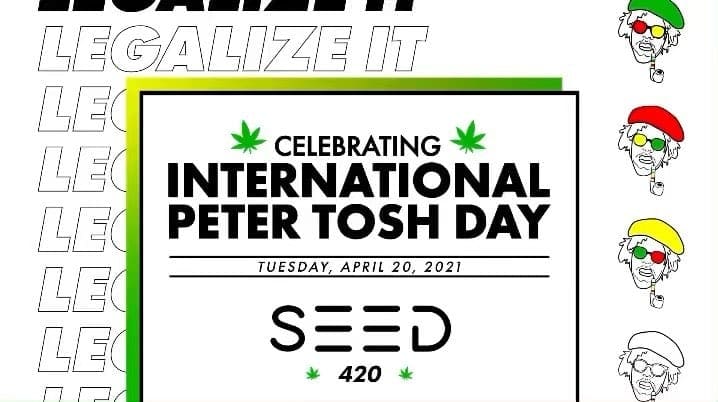 Did you know that 4/20 is also International Peter Tosh Day?Seed is celebrating the legendary musician and his contributions to cannabis on 4/19 and 4/20. We will be streaming performances from Peter Tosh and other reggae artists on our projection wall to commemorate the day.@petertosh @ms__tosh