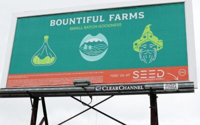 Check out the Bountiful Farms billboard on top of Seed. Can you guess what the icons mean? @bountifulfarms #bountifulfarms #seed #seedyourhead #bostondispensary #bostonweed #bostoncannabis #bostonmarijuana #bostonsbestdispensary