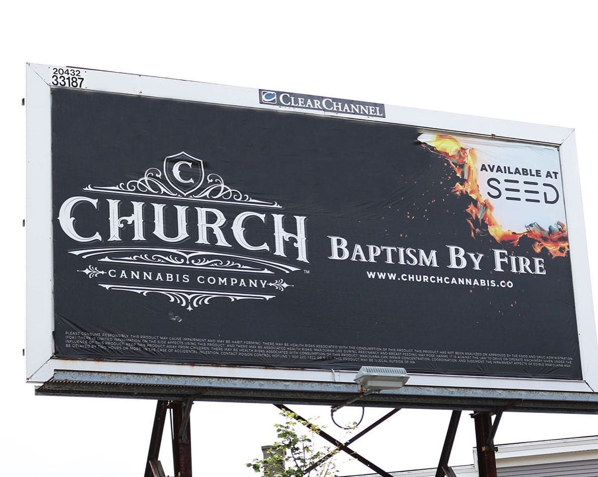 Have you spotted this billboard above our location?
@churchcannabisco brings the fire.