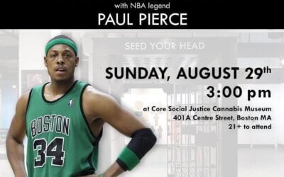 Join us tomorrow, Sunday, August 29th at 3:00pm, for a museum tour with NBA legend, Paul Pierce! @paulpierce will be visiting Seed + @corecannabismuseum to experience the current exhibition, American Warden, and to interact with guests. Following the tour, attendees can test their Paul Pierce knowledge to win prizes during a round of trivia. See you Sunday! @thehubcraft.ma #paulpierce #truth34 #seed #seedyourhead #bostonsbestdispensary #hubcraft