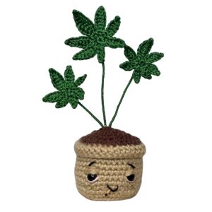 Handmade Crochet Cannabis Plant