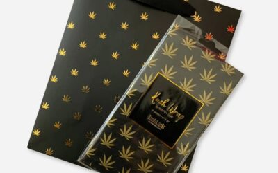 Black & Gold Pot Leaf Gift Bag & Tissue Paper