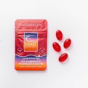 1:1:1 Cranberry-Pomegranate Gummies | 4ct | Coast Cannabis Co.