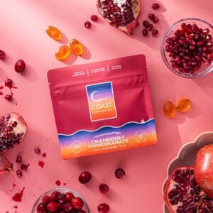 Cranberry-Pomegranate 1:1:1 Gummies | 20ct | Coast Cannabis