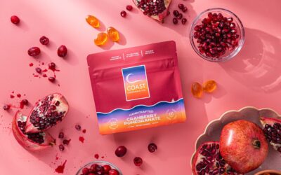 Cranberry-Pomegranate 1:1:1 Gummies | 20ct | Coast Cannabis