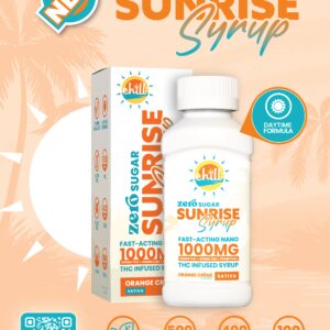 SUNRISE ZERO Sugar Orange Creme Syrup | 1000mg | Chill Medicated