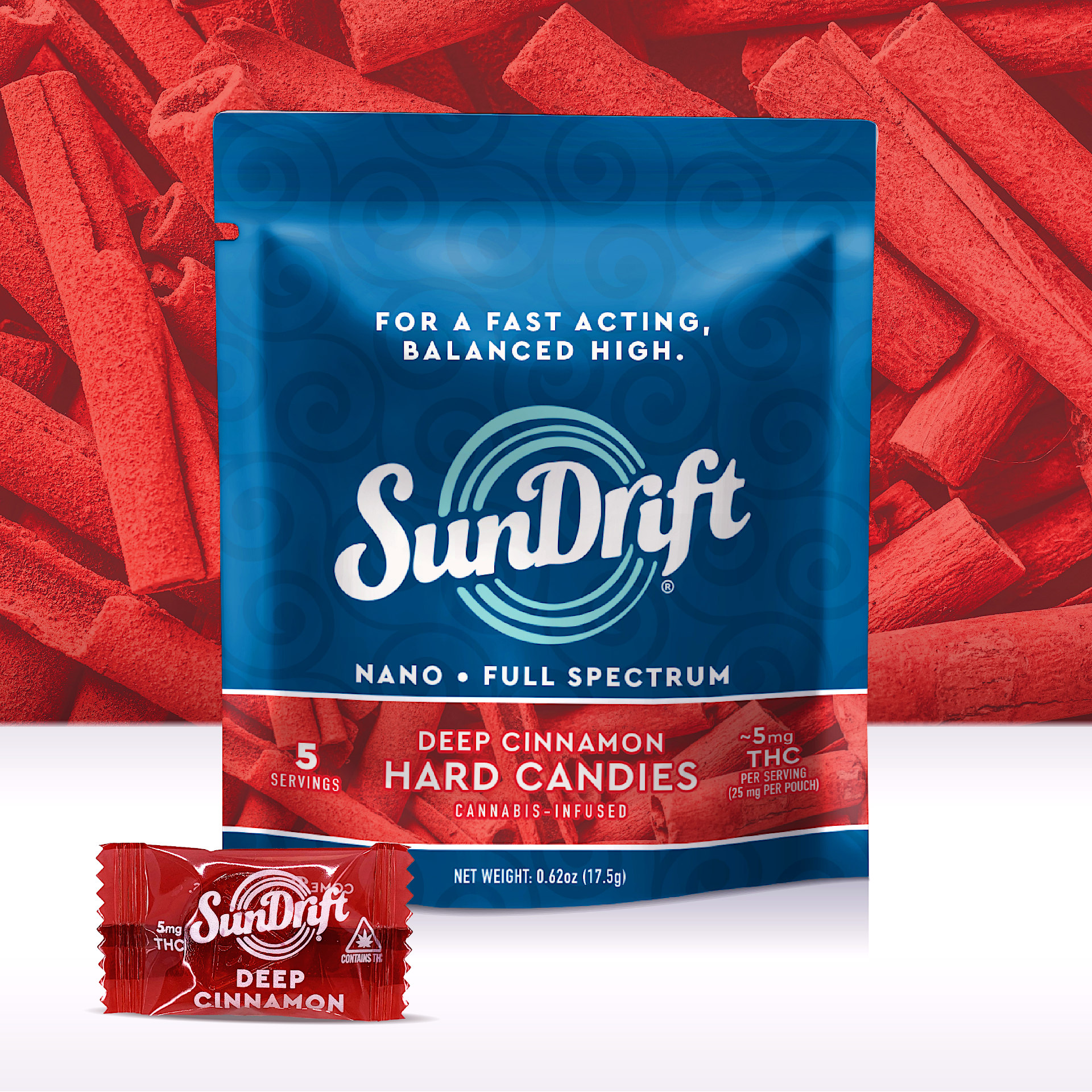 Deep Cinnamon Hard Candy | 5ct | SunDrift | Seed, Boston MA