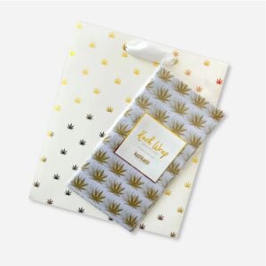 White & Gold Pot Leaf Gift Bag & Tissue Paper
