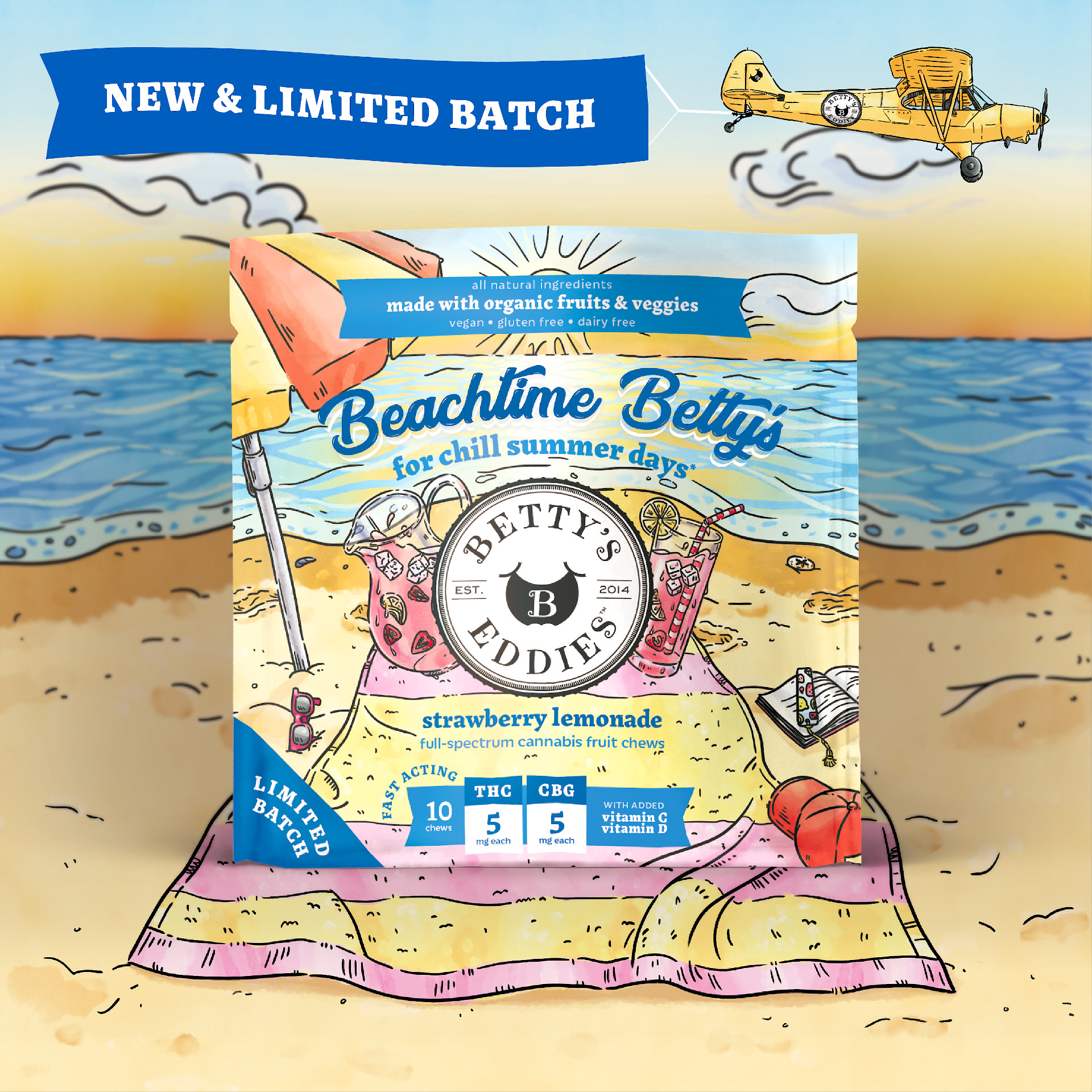 Strawberry Lemonade 1:1 Fruit Chews | 10ct | Betty's Eddies