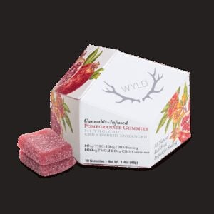 1:1 Pomegranate Gummies | 10ct | Wyld