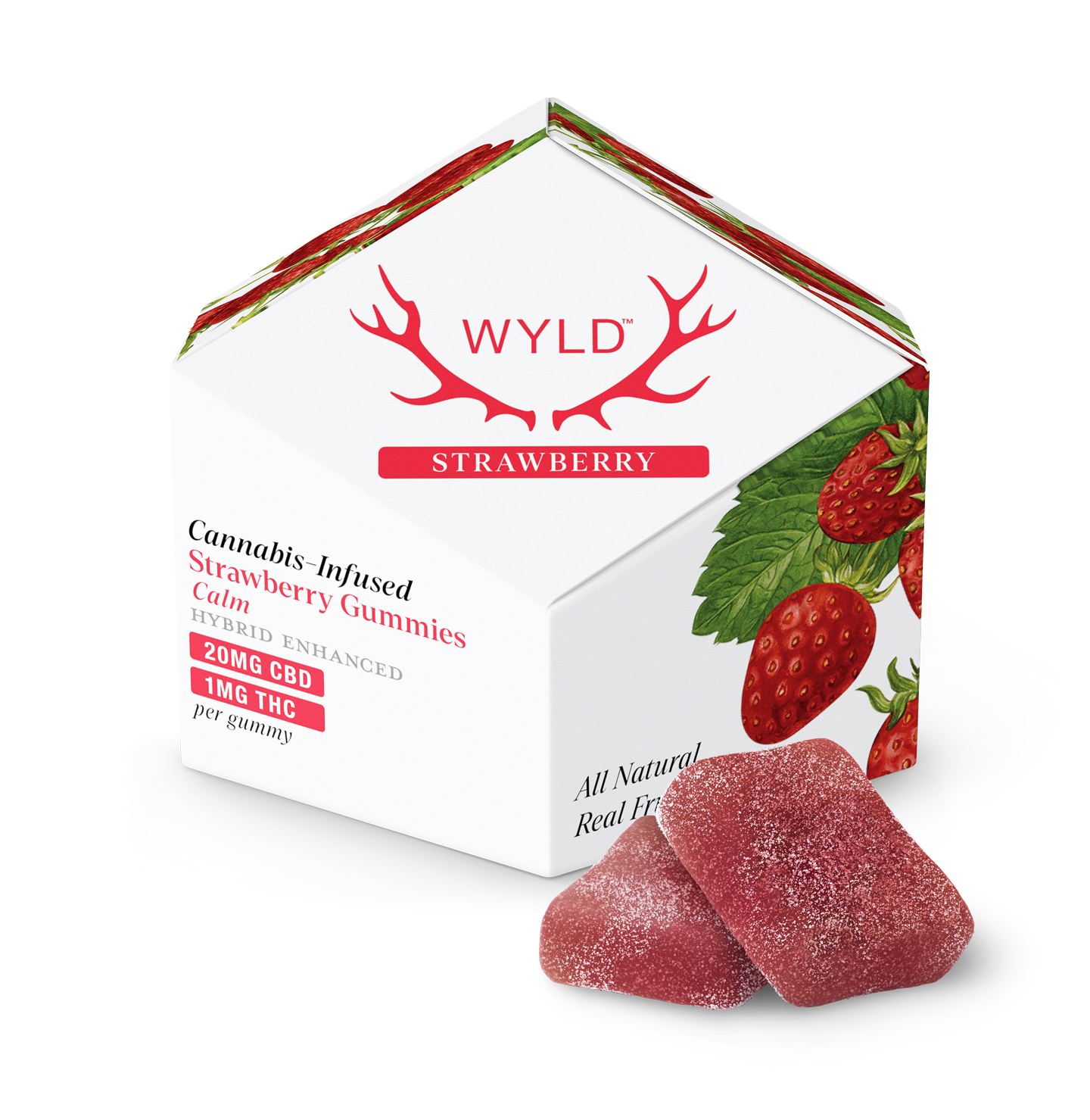 20:1 Strawberry Gummies | 10ct | Wyld