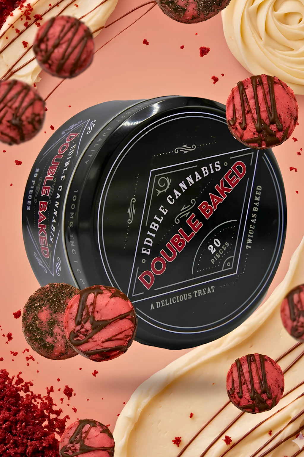 RSO Indica Red Velvet Cake Chocolates | 20ct | Double Baked