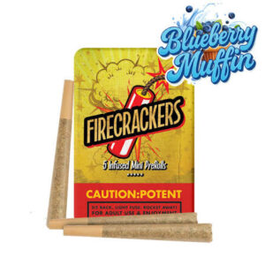 Firecrackers Blueberry Muffin Infused Preroll 5pk | 3.5g | Pioneer Valley