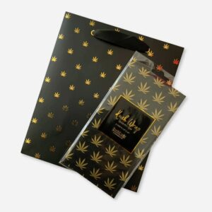 Shop 62 Black & Gold Pot Leaf Gift Bag & Tissue Paper