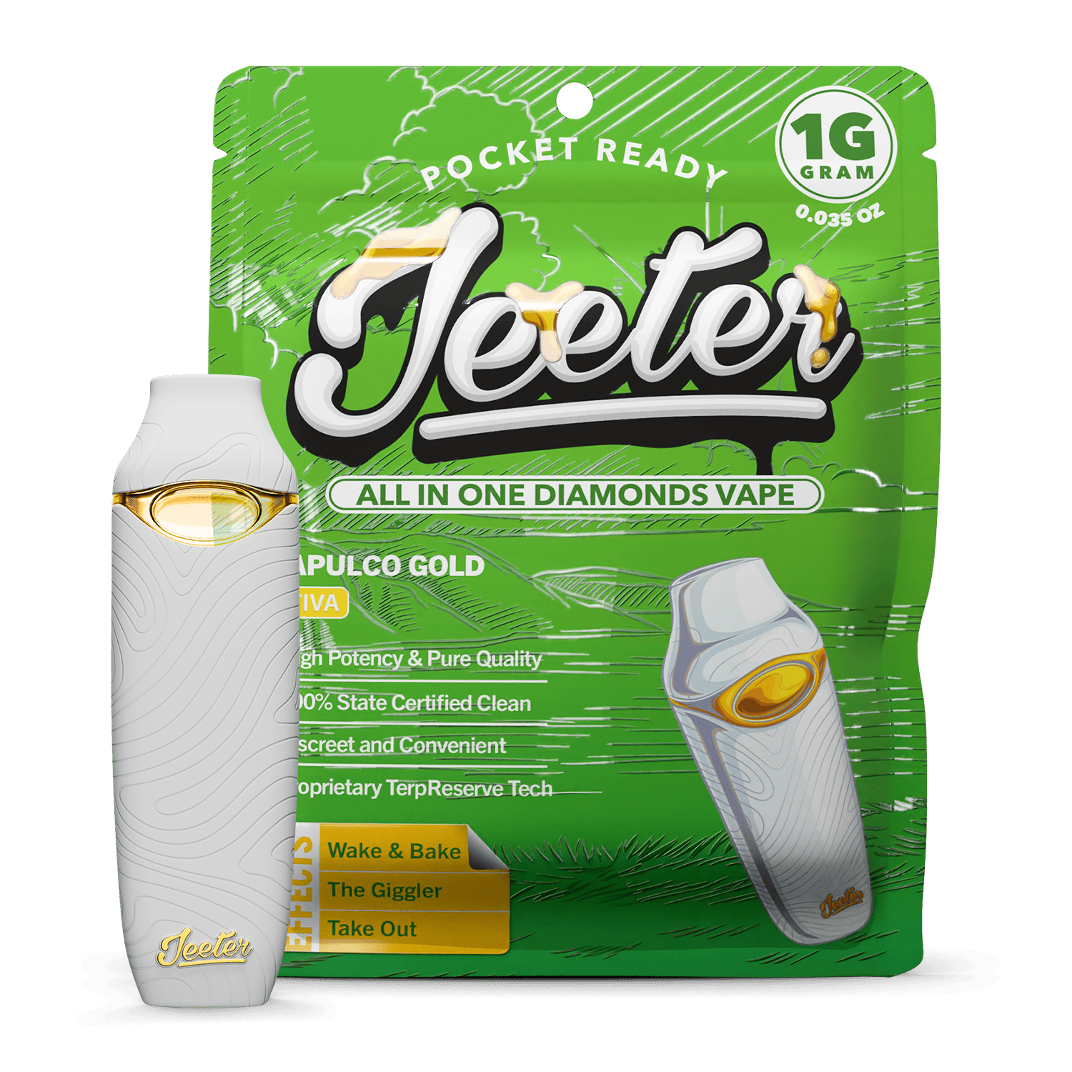 Acapulco Gold Diamond Pen | 1g | Jeeter 1 Acapulco Gold Diamond Pen | 1g | Jeeter