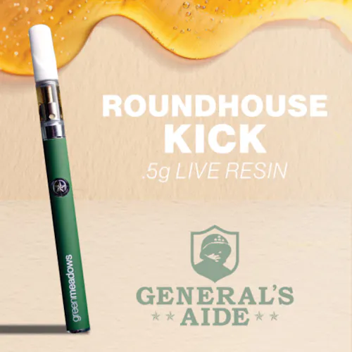 Roundhouse Kick Live Resin Cartridge | .5g | General's Aide 1 Roundhouse Kick Live Resin Cartridge | .5g | General's Aide
