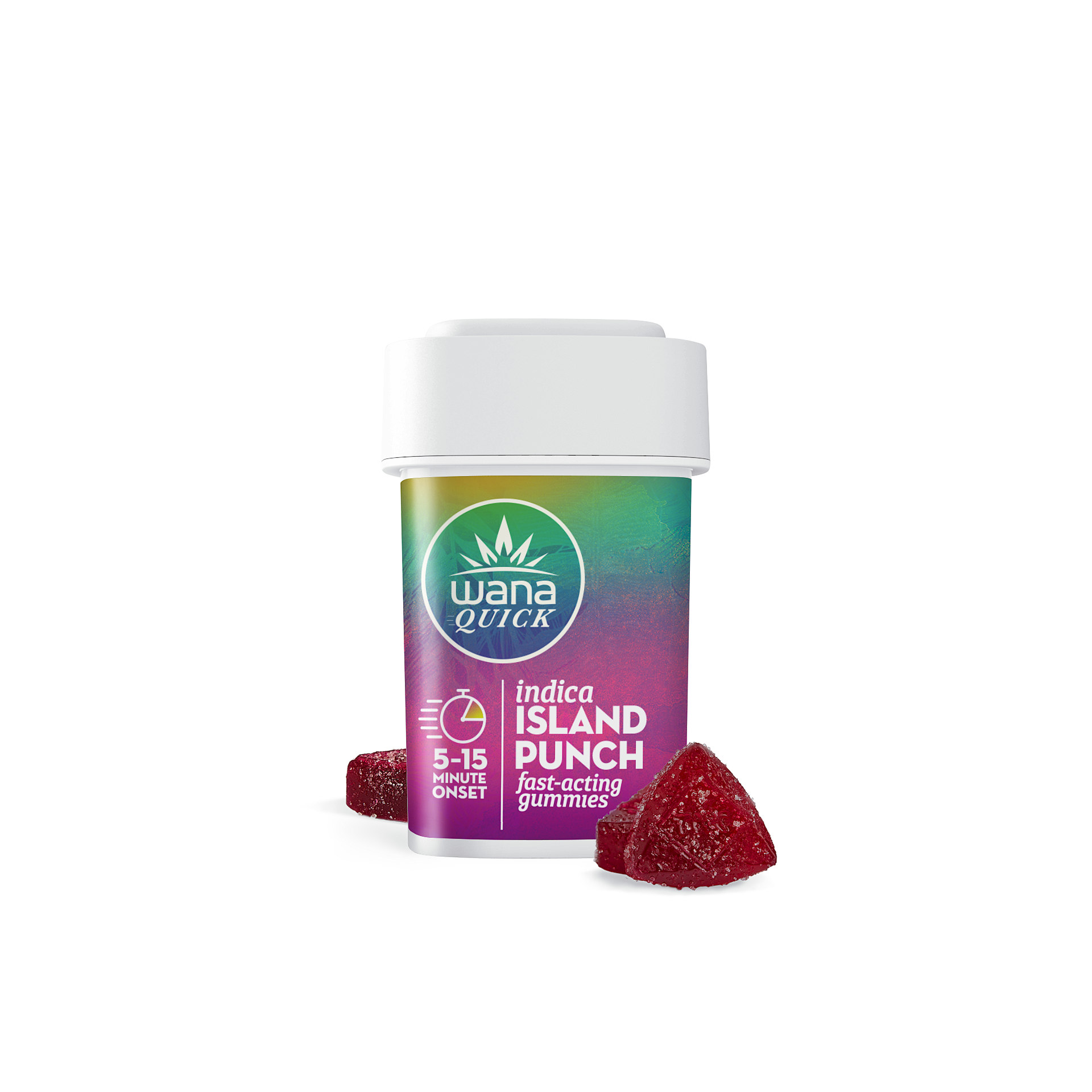 Island Punch Indica Quick Gummies | 20ct | Wana 1 Island Punch Indica Quick Gummies | 20ct | Wana