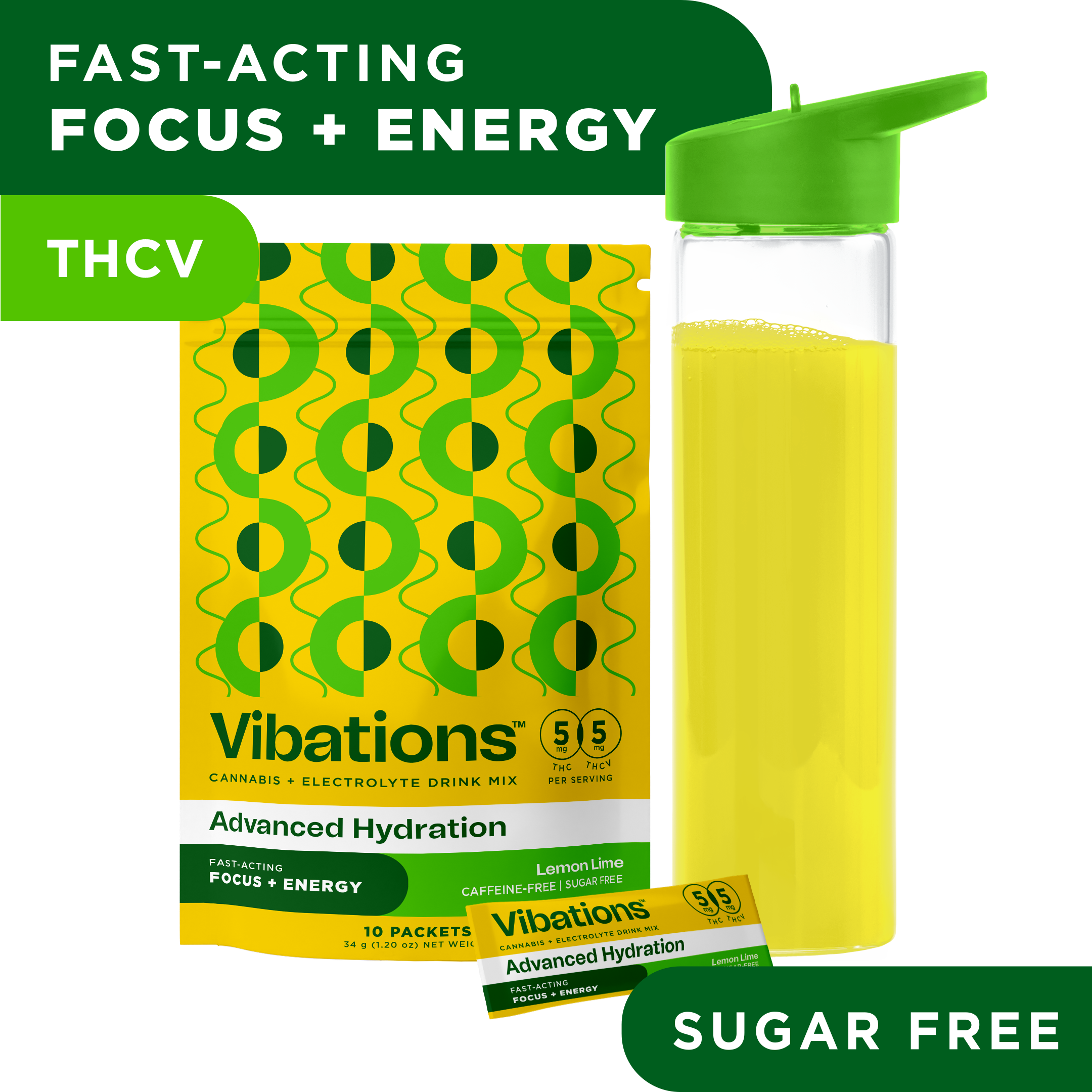 Lemon Lime Drink Mix | 10pk | Vibations 1 Lemon Lime Drink Mix | 10pk | Vibations