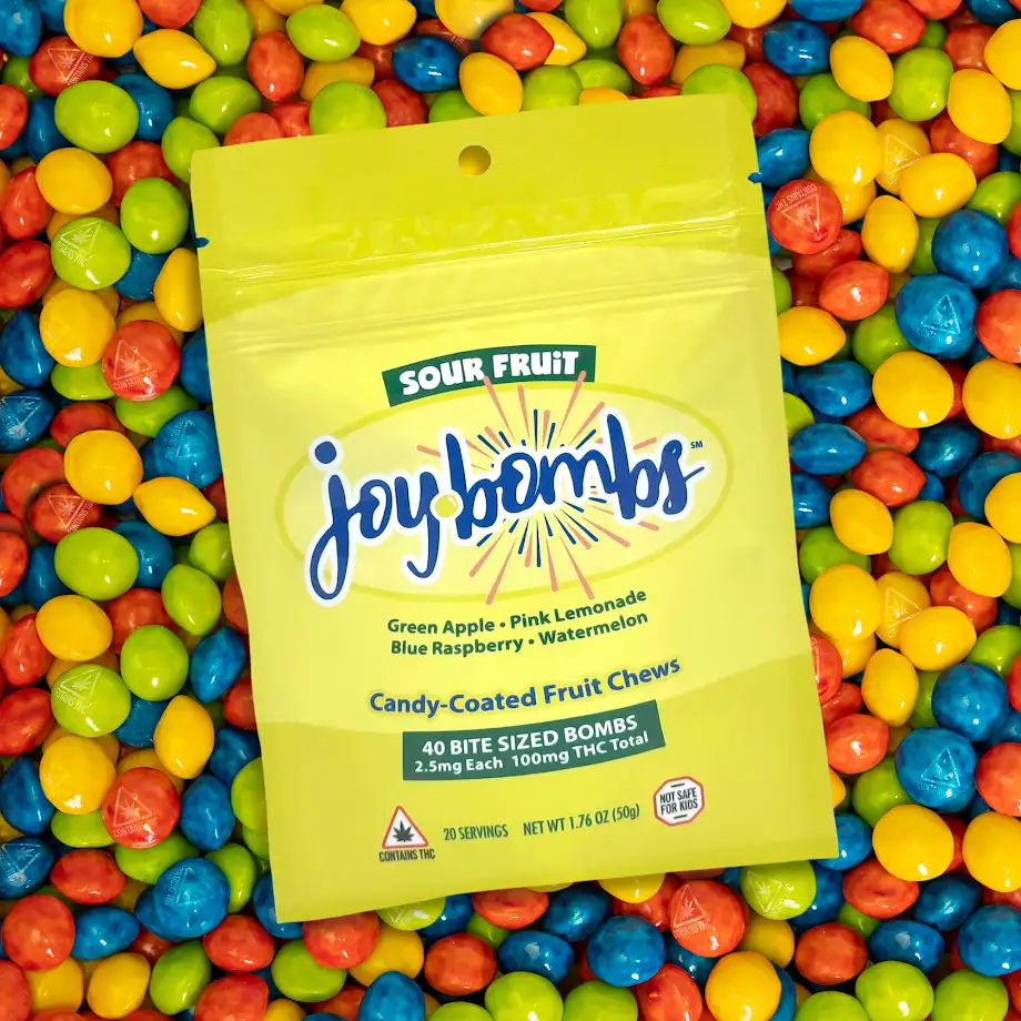 Sour Fruit Chews | 40pk | Joy Bombs 1 Sour Fruit Chews | 40pk | Joy Bombs