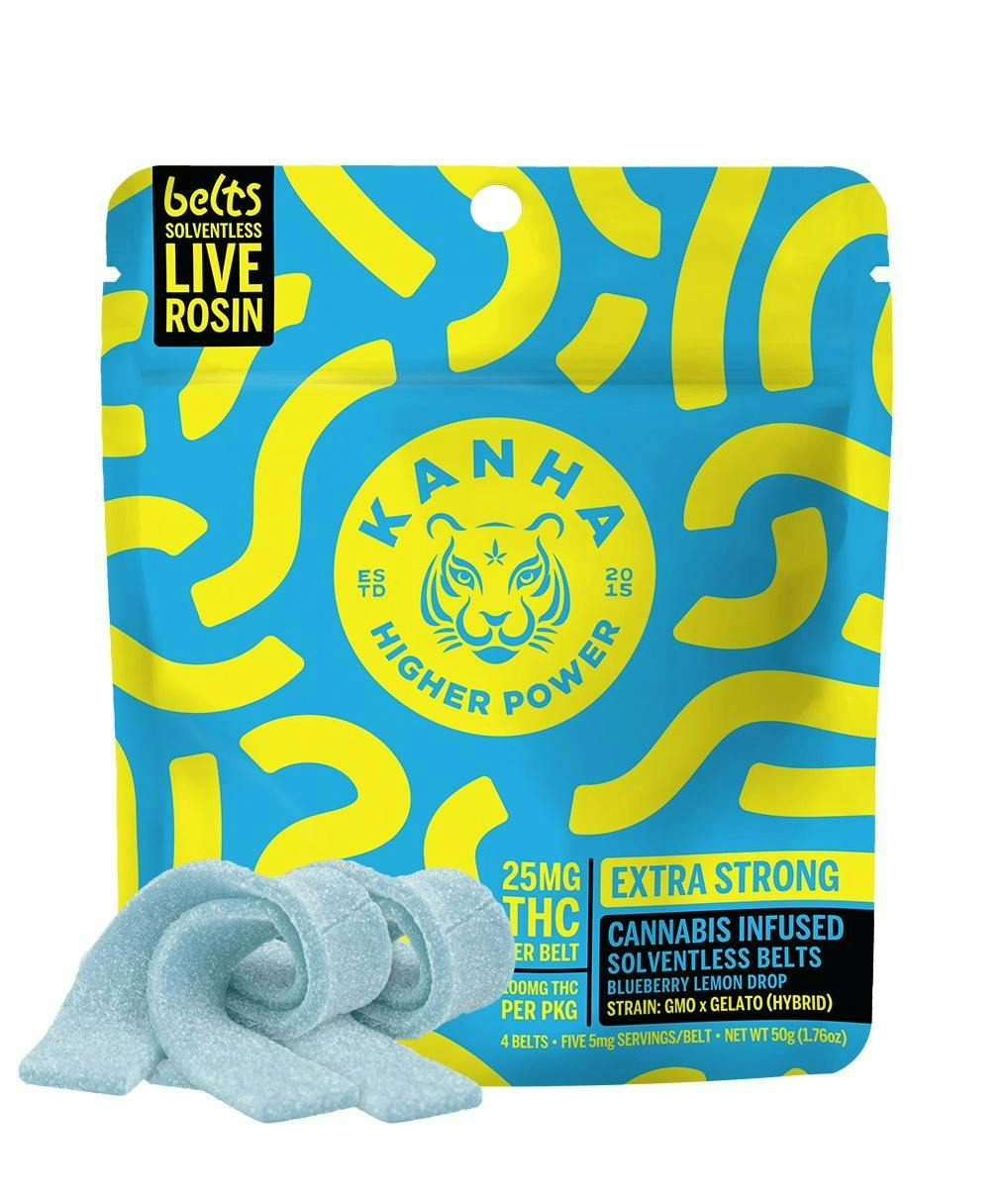 Blueberry Lemon Drop Rosin Belts | 4pk | Kanha 1 Blueberry Lemon Drop Rosin Belts | 4pk | Kanha