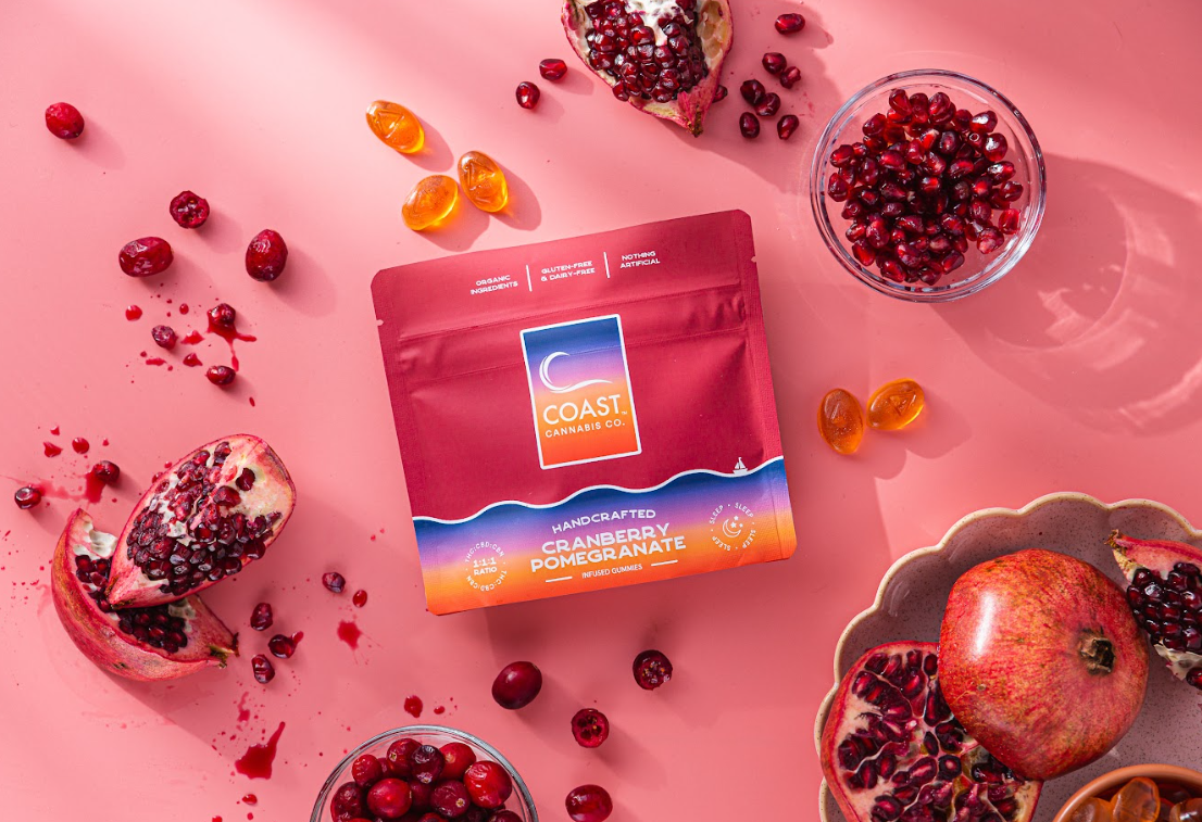 Cranberry-Pomegranate 1:1:1 Gummies | 20ct | Coast Cannabis 1 Cranberry-Pomegranate 1:1:1 Gummies | 20ct | Coast Cannabis