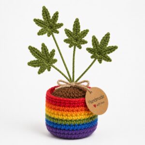 Handmade Limited Edition Pride Crochet Plant