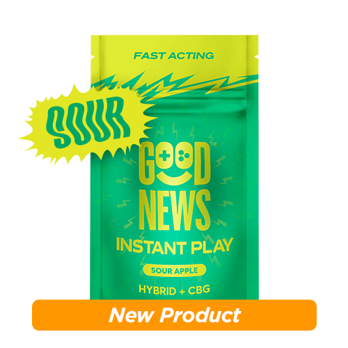2:1 Instant Play Sour Apple Gummies | 20ct | Good News 1 2:1 Instant Play Sour Apple Gummies | 20ct | Good News