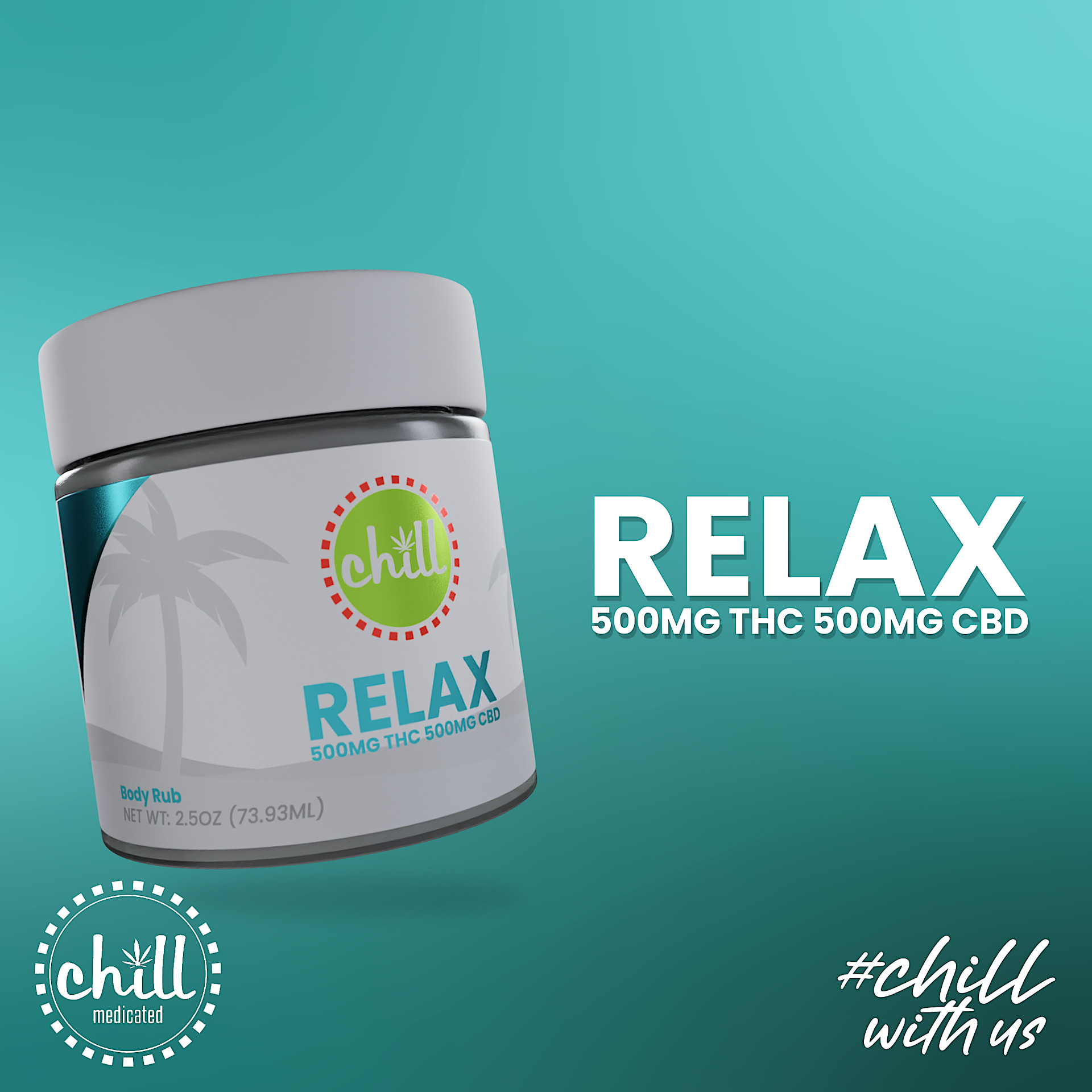 RELAX Body Rub | 2.5 oz | Chill Medicated 1 RELAX Body Rub | 2.5 oz | Chill Medicated