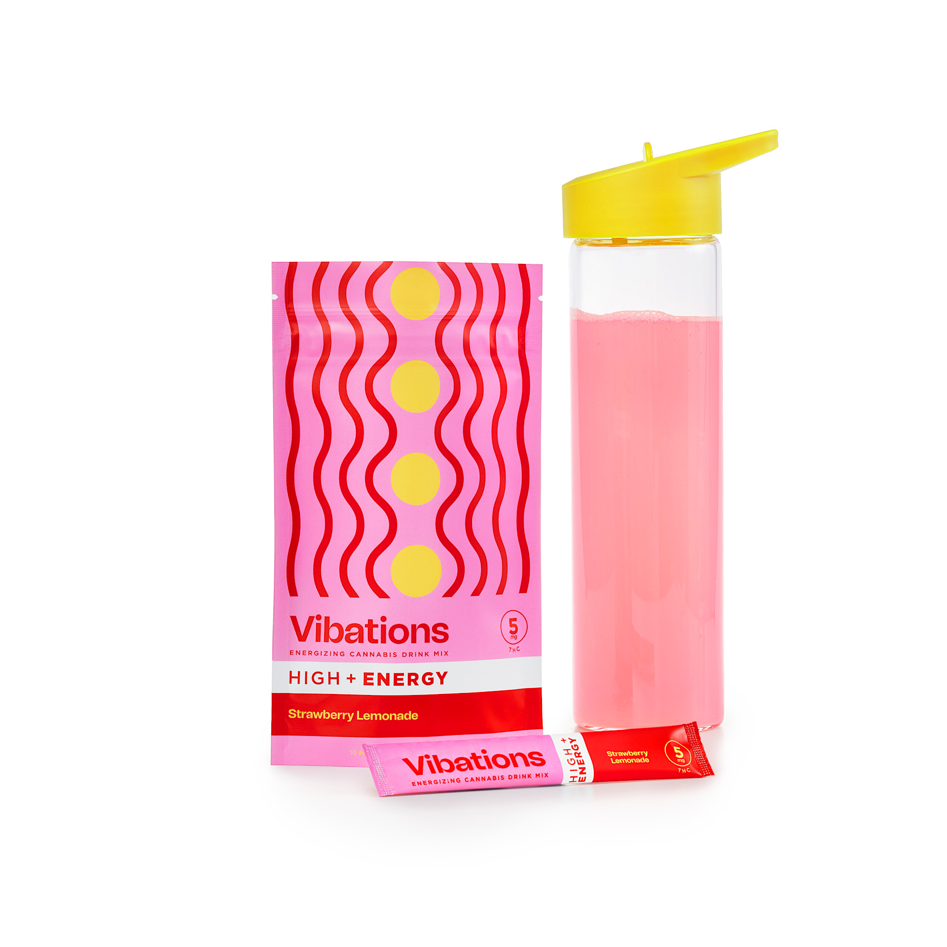 Strawberry Lemonade Drink Mix | 10ct | Vibations 1 Strawberry Lemonade Drink Mix | 10ct | Vibations