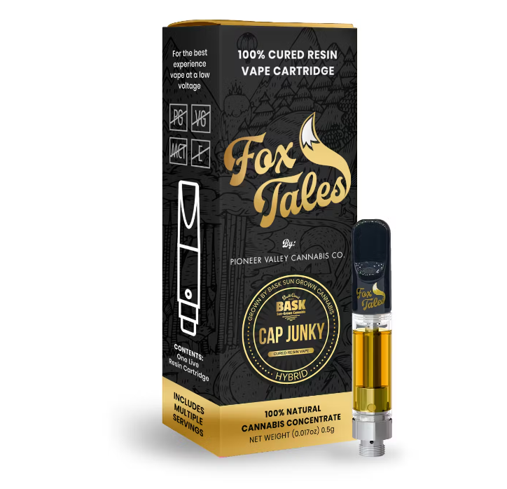 Cap Junky Cured Resin Cart | .5g | Bask x FoxTales 1 Cap Junky Cured Resin Cart | .5g | Bask x FoxTales