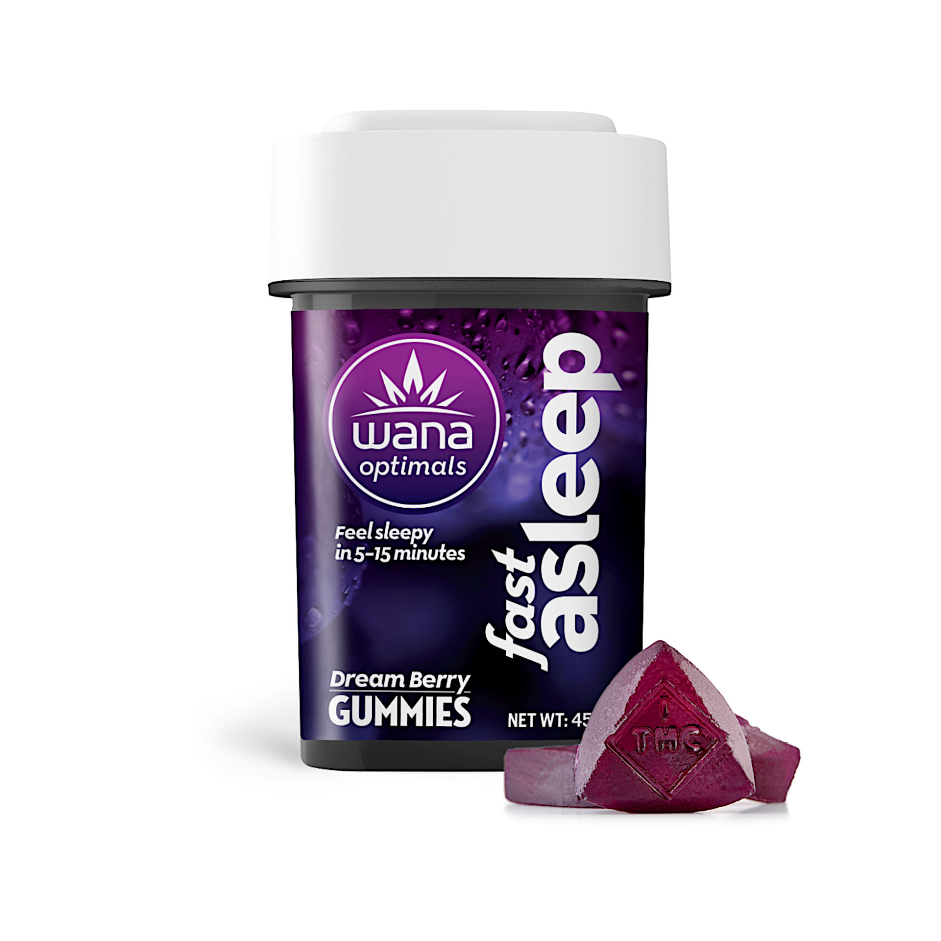 Dream Berry Fast Asleep Gummies | 20ct | Wana 1 Dream Berry Fast Asleep Gummies | 20ct | Wana