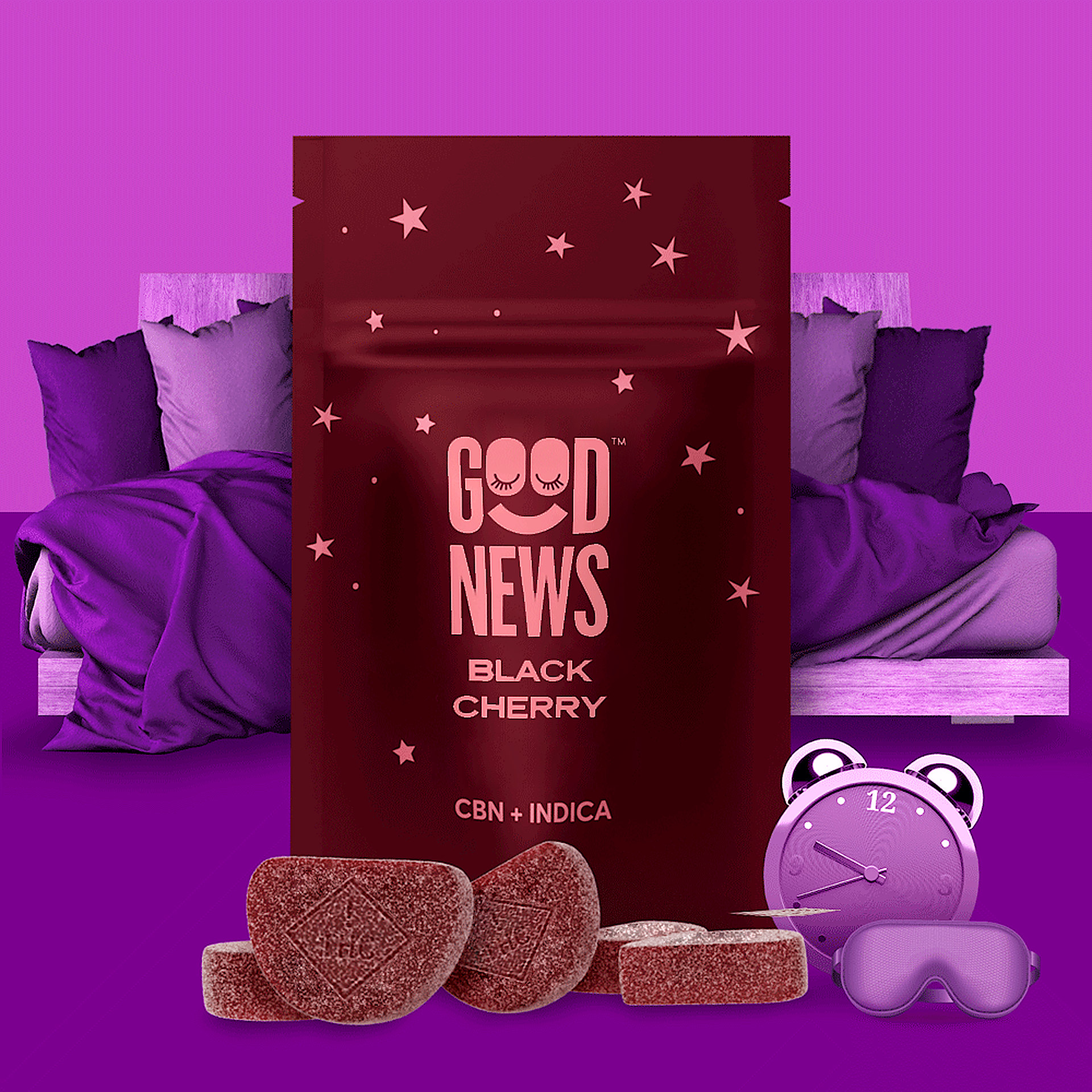 Counting Sheep Black Cherry Gummies | 20pk | Good News 1 Counting Sheep Black Cherry Gummies | 20pk | Good News