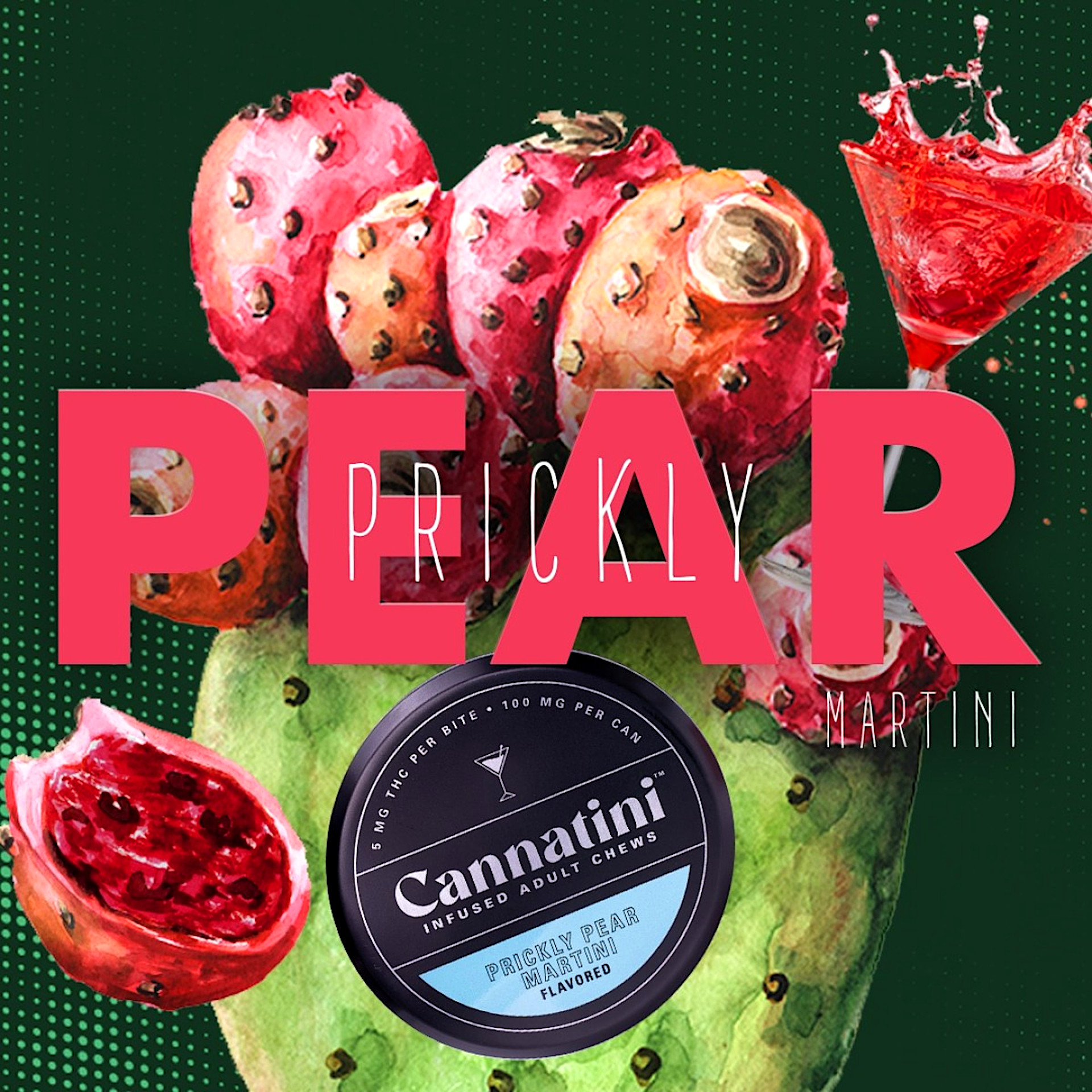 Prickly Pear Martini Gummies | 20ct | Cannatini 1 Prickly Pear Martini Gummies | 20ct | Cannatini