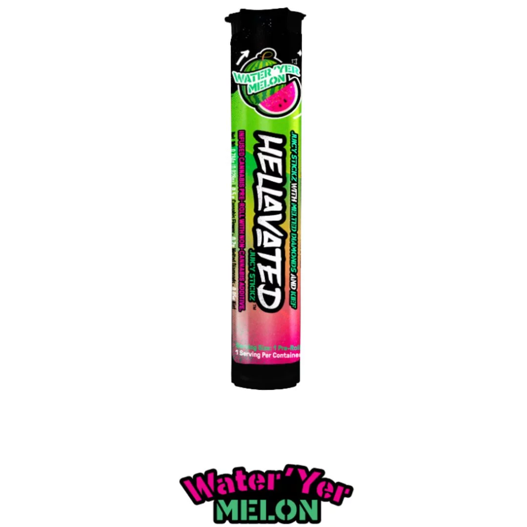 Water "Yer" Melon Infused Preroll | .75 | Hellavated 1 Water "Yer" Melon Infused Preroll | .75 | Hellavated