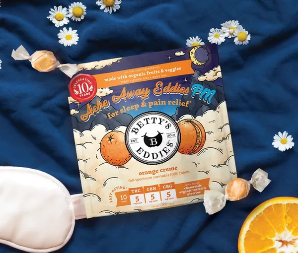 Orange Creme Ache Away PM Eddies Fruit Chews | 10pc | Betty's Eddies 1 Orange Creme Ache Away PM Eddies Fruit Chews | 10pc | Betty's Eddies