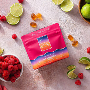 Raspberry-Lime 1:1:1 Gummies | 20ct | Coast Cannabis