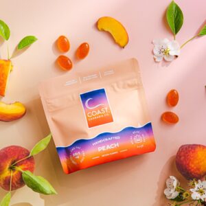 20:1 Peach Gummies | 20ct | Coast Cannabis Co.