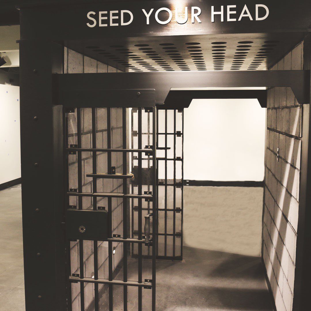 Immerse yourself in the hypocrisy of America's fractured relationship with Cannabis by stepping inside our Jail Cell exhibit.  Our guests are encouraged to sit inside this exhibit, feel the visceral effects of incarceration and learn about real people whose lives were derailed by American drug policy.@corecannabismuseum
