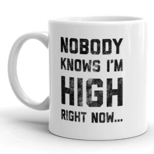 Nobody Knows Im High Right Now Mug