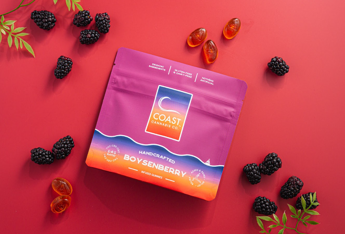 Boysenberry 1:4:1 CBC Gummies | 20ct | Coast Cannabis Co. 1 Boysenberry 1:4:1 CBC Gummies | 20ct | Coast Cannabis Co.