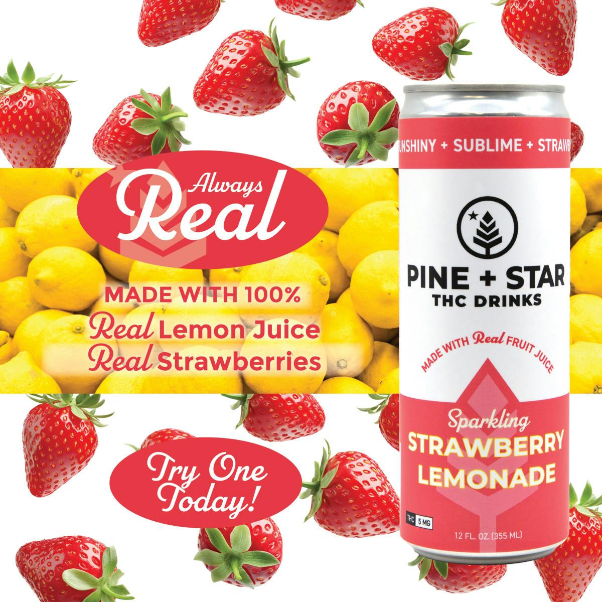 Sparkling Strawberry Lemonade | 5mg | Pine + Star 1 Sparkling Strawberry Lemonade | 5mg | Pine + Star